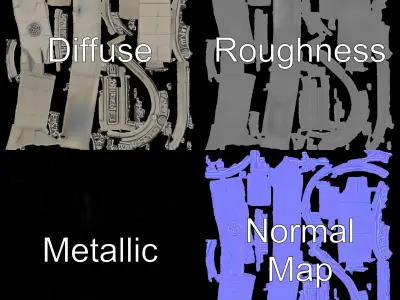 Ancient Stone Archway Model Pack for Game and Visual Production Low-poly 3D model