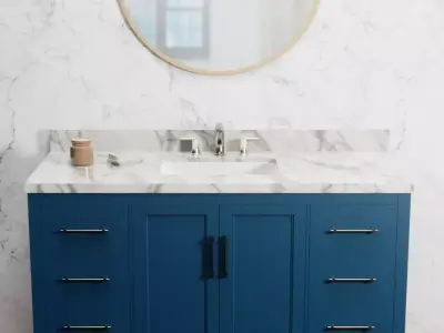 Kendall Blue Bathroom Vanity 48 Inch 3D model