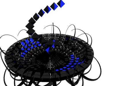 Abstract sci fi thingy Low-poly 3D model