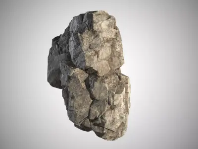rock stone 02 Low-poly 3D model