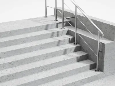 Stair railing 3D model