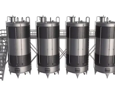Steel Wine Tanks 3D model