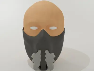 Mask wings with opening mechanism 3D print model