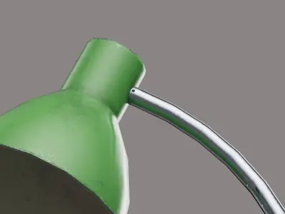 Retro Desk Lamp - Eastern European style Game Ready  Free low-poly 3D model