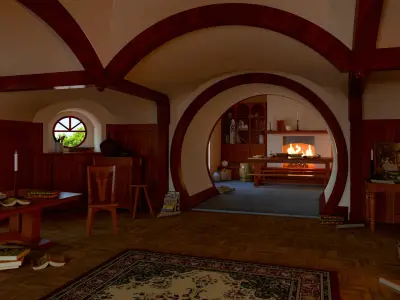 Hobbit House - The Lord of Rings 3D model