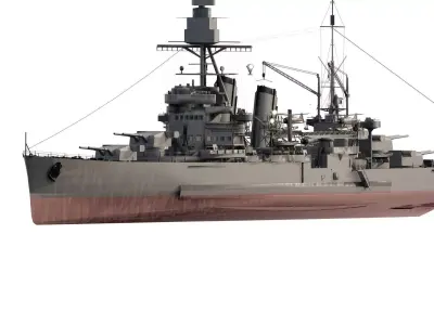 IMPERIAL JAPANESE NAVY 1940s CRUISER  3D model