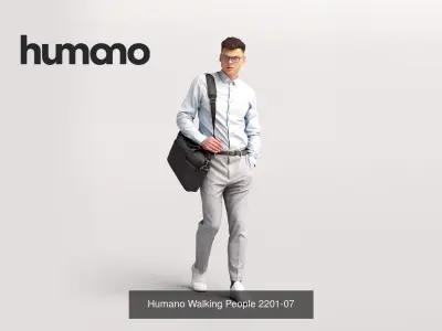 Humano 6-Pack - WALKING PEOPLE - 6x 3D models B