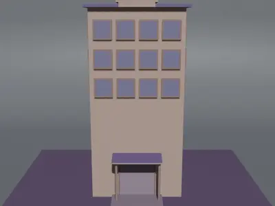 HOSPITAL Free low-poly 3D model