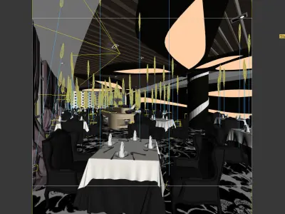 Business Restaurant - Coffee - Banquet  196 3D model