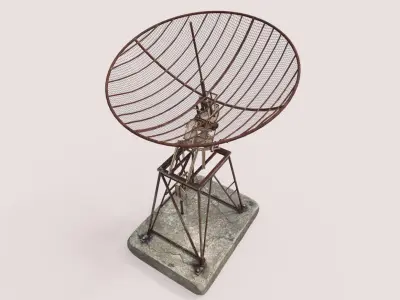 Old Satellite Antenna 3D model