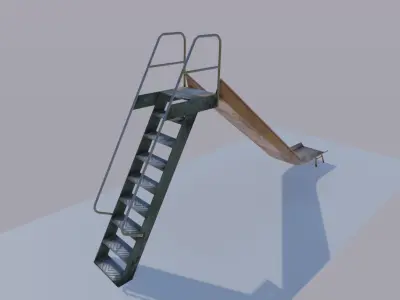 Playground Slide Low-poly 3D model