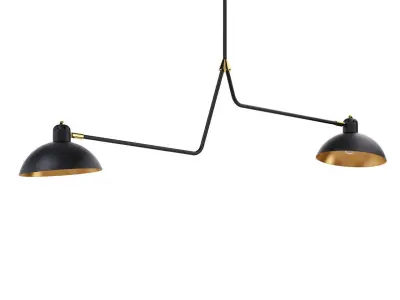 Waldorf Suspension Double Lights by Lambert and fils 3D model