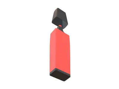 Highlighter Pens v1 005 Low-poly 3D model