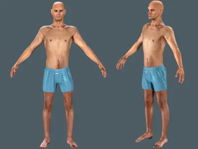Human Model Generic Thin Male Low-poly 3D model