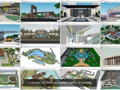 Collection 100 Sketchup diverse models 3D Model Pack