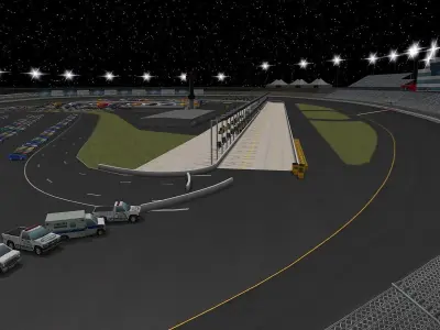 Iowa Speedway Game Ready Low-poly 3D model