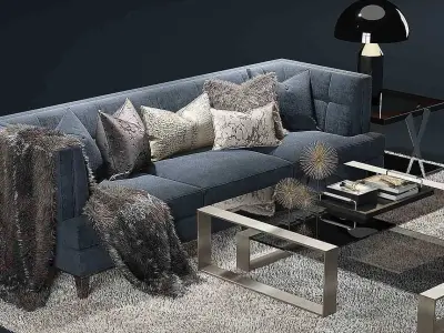 The Sofa  and Chair Company    Preston sofa    Hirst  table 3D model