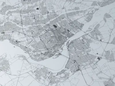 Montreal Road Network and Streets 3D model