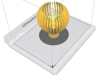 Lamella lamp shade - hanging or standing 3D print model