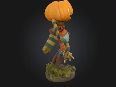 Pumpkin Wanderer  A Whimsical Journey Through the Harvest 3D model