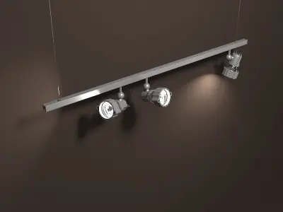 Gallery Light Set Rigged 3D model