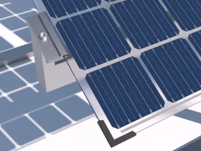 Bifacial solar panels - Static 3D model