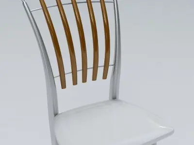 White Chair 01 3D model