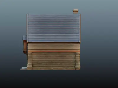 Medieval wooden house EM-12 3D model