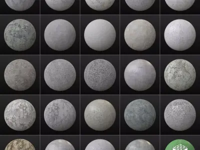 25 PBR Concrete Textures 01 Texture
