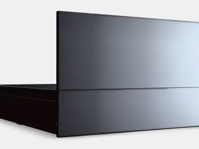 MALM Bed frame high w 4 storage boxes 10 Low-poly 3D model