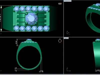 Small fancy mans ring 3D print model