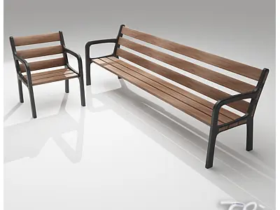 BENCH MONTSENY 3D model