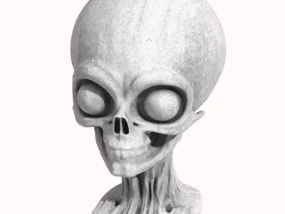 Interstellar Being Skull 3D print model