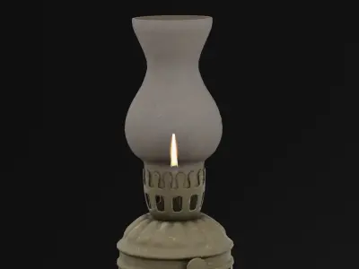 Classic Oil Lamp 3D model