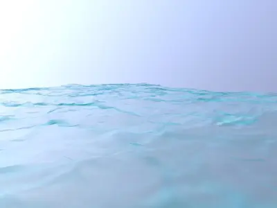 Ocean wave Low-poly 3D model