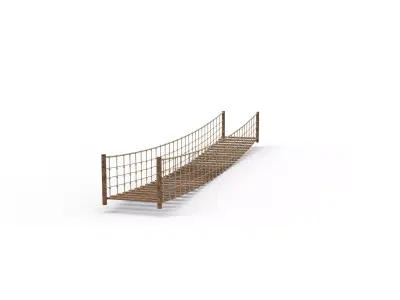 Rope suspension bridge  3D model