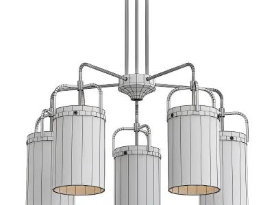 rivoli-annegret-4082-305-b0051270 five light chandelier with ... 3D model