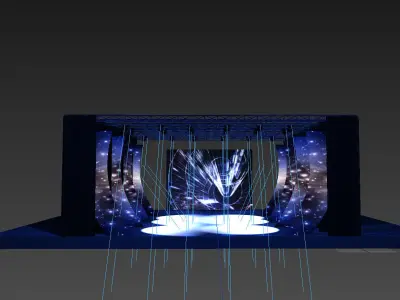 3DS Max 2014 Stage Concert 15 3D model