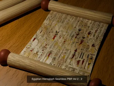 12 Egyptian Hieroglyphs Seamless Textures Texture