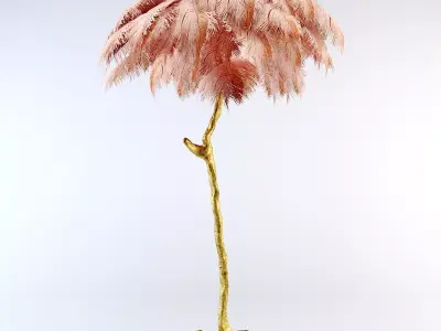 Ostrich Feather  Lamp 3D model