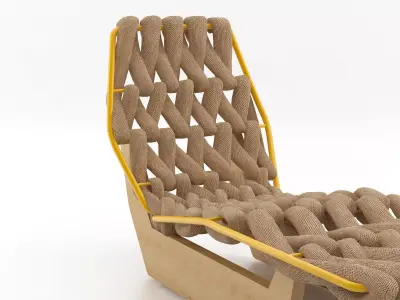 Biknit chaise longue 3D model