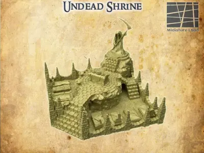 Undead Shrine Tabletop Terrain 28 MM 3D print model