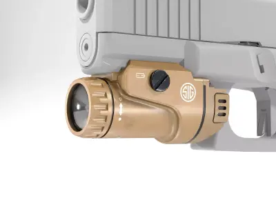 SIG SAUER Foxtrot1x Weapon Mounted Flashlight Attachment FDE Low-poly 3D model