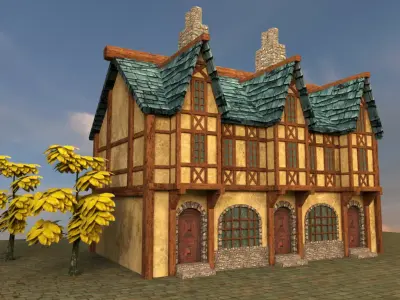 Old house Low-poly 3D model