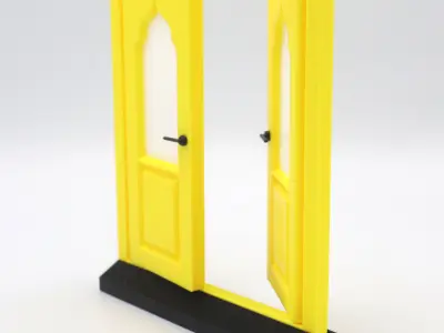Functional Double Door style 8 multi-color and multi-material  3D print model purchase