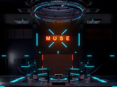Sci-fi exhibition stand The Muse 3D model