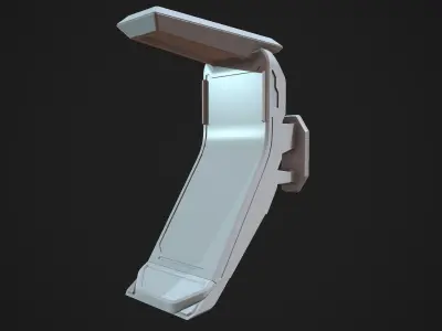 Scifi Wall Terminal Highpoly 3D model