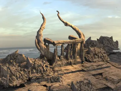 Golem giant Ruins collection  3D model