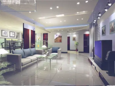 Living Area 3D model buy