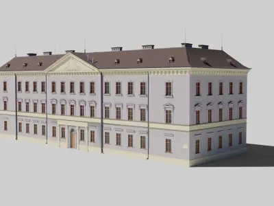 Eastern European Building 019 Low-poly 3D model